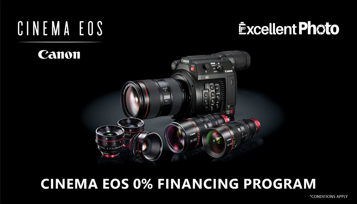 Excellentphoto3's tweet photo. Canon's Cinema EOS is now available at Excellent Photo! And if you're a professional, you can apply for a 0%, 36 months financing plan. Reach out to learn about the conditions ! → https://t.co/YuLPJ1dNqL https://t.co/CQ2cu3dbUz