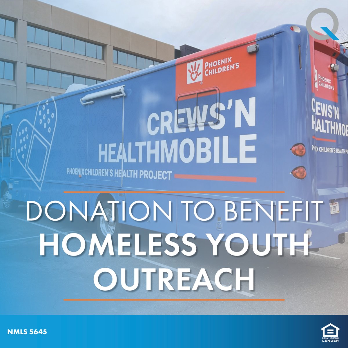 OnQHomeLoans's tweet photo. Part of our #donation to @PhxChildrens will directly benefit their #CrewsNHealthmobile. This 35-foot #MobileMedicalUnit brings free, comprehensive #MedicalCare directly to youth and young adults living on the streets of #Phoenix.
Learn more- https://t.co/tX79PkoBpH
#OnQFinancial https://t.co/Qq0tGil04w