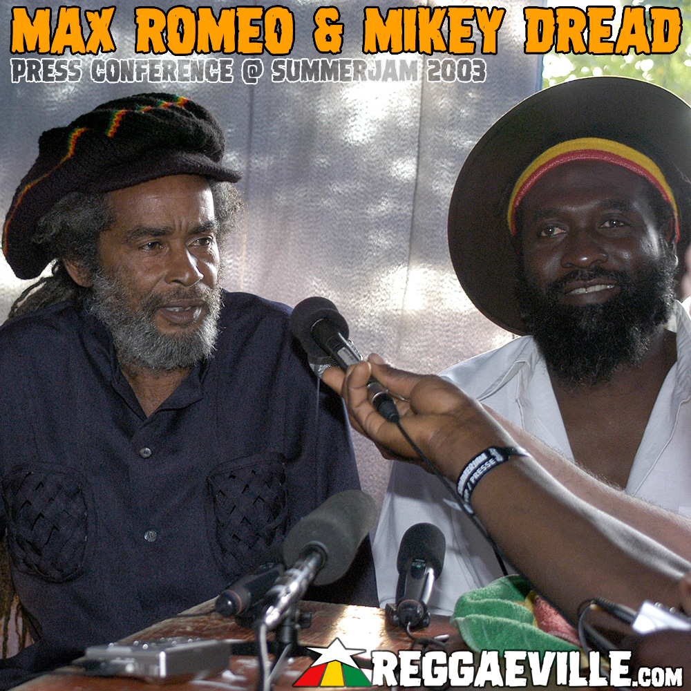 Blessed 77th Earthstrong MAX ROMEO *November 22, 1944 ⁠
⁠📷 Max Romeo with Mikey Dread (RIP) at SummerJam 2003 

#MaxRomeo #Reggaeville #Reggae #MikeyDread #Jamaica #HappyBirthday