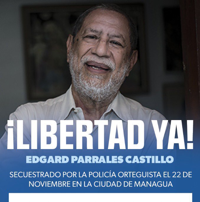 lejarnic's tweet photo. Estoy quebrado,he llorado por el Profesor Parrales,por misericordia déjenlo al menos en arresto domiciliar,ya es un anciano, mi profesor no va a resistir 😖ahí, por respeto, por humanidad le pido a Ortega-Murillo no ensañarse con él #SOSNicaragua #LibertadParaLosPresosPoliticos https://t.co/eBejQhBJ7y
