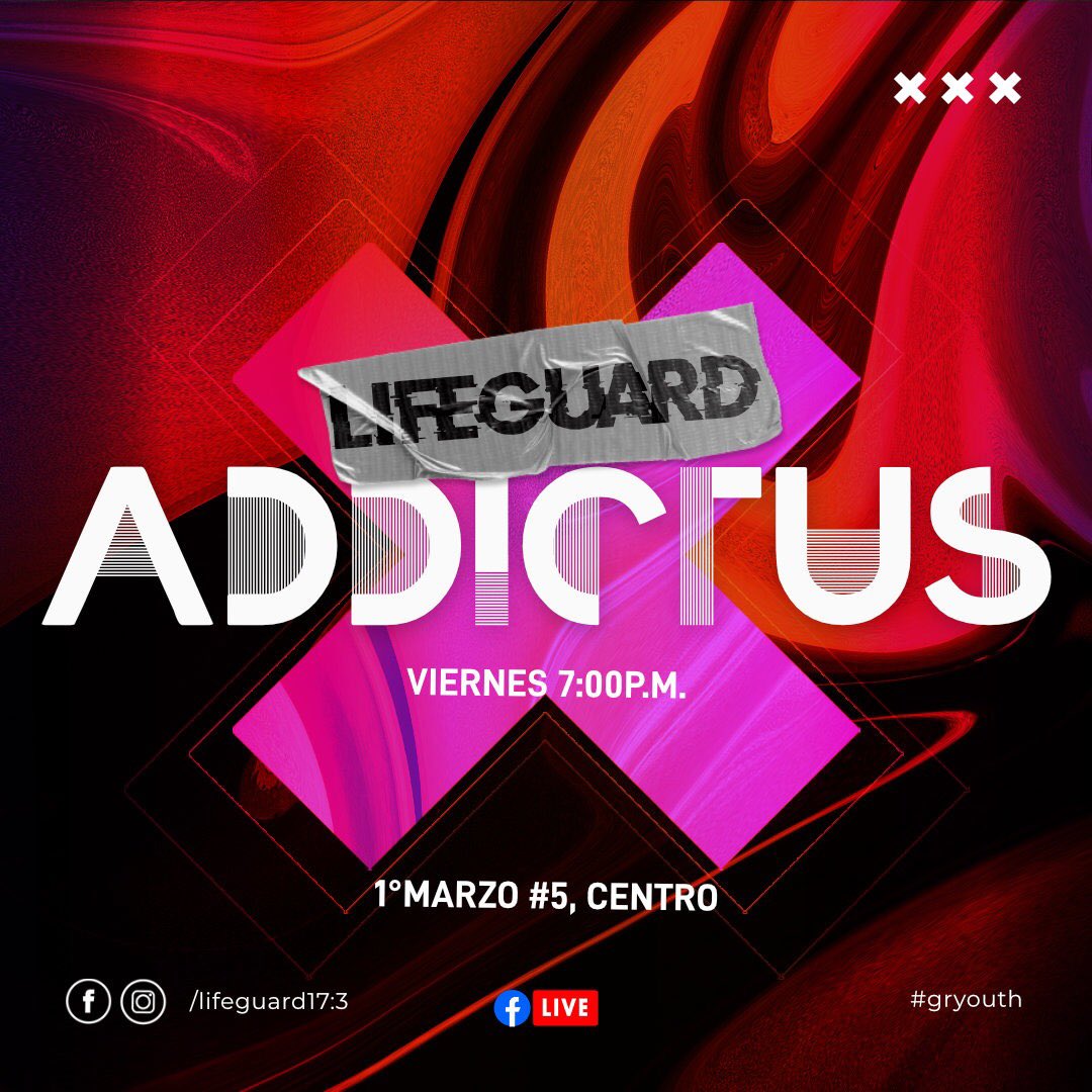 MIGRRedGlobal's tweet photo. Estamos READY ✔️para compartir contigo nuestro próximo tema : #ADDICTUS💥
Tienes una cita especial este Viernes 26 de Noviembre a las 7:00 PM en #Lifeguard
¡Ven con tus amigos y disfruta nuestra conferencia juvenil! 🔥👇🏻 https://t.co/SyrVgABzlT