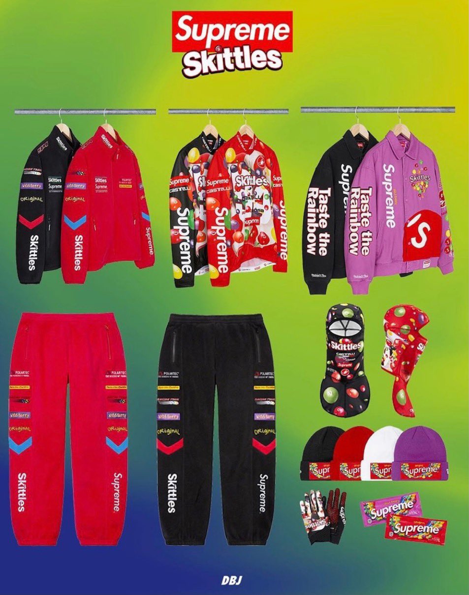 Supreme 21'F/W Week14 Skittlesコラボジャケット （𝐔𝐏 𝐓𝐎