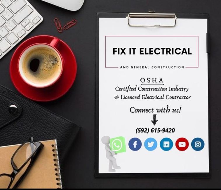 Connect with us today and we'll be sure to #FixIt ! #FixItElectricalandGeneralConstruction