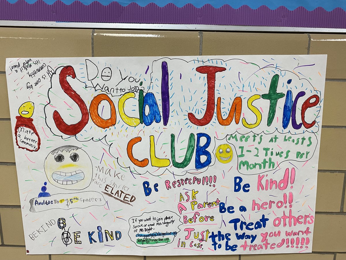 saralizbright's tweet photo. Social Justice Clubs coming to BHE! Check out these great posters! #itsgottabeBHE https://t.co/uExDBFLt0W