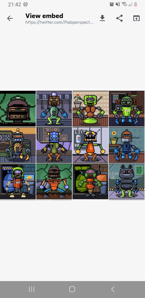 Piabperspective's tweet photo. @SolanaNews @solana @galacticgeckosg @Grim__Syndicate @FraktArt @SolariansNFT @genopets I love these robots. And they're gonna rule @rumbleworlds_io https://t.co/xBjdu3EvjY