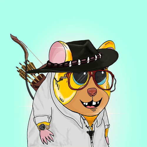 hiphamcafe's tweet photo. Crocodile hunting anyone?  Hipster Hamster Cafe NFT collection.  Another golden boy.

#NFT #Cryptoart #NFTs #NFTCommmunity #nftcollectors https://t.co/cgJ9yLv3Hq