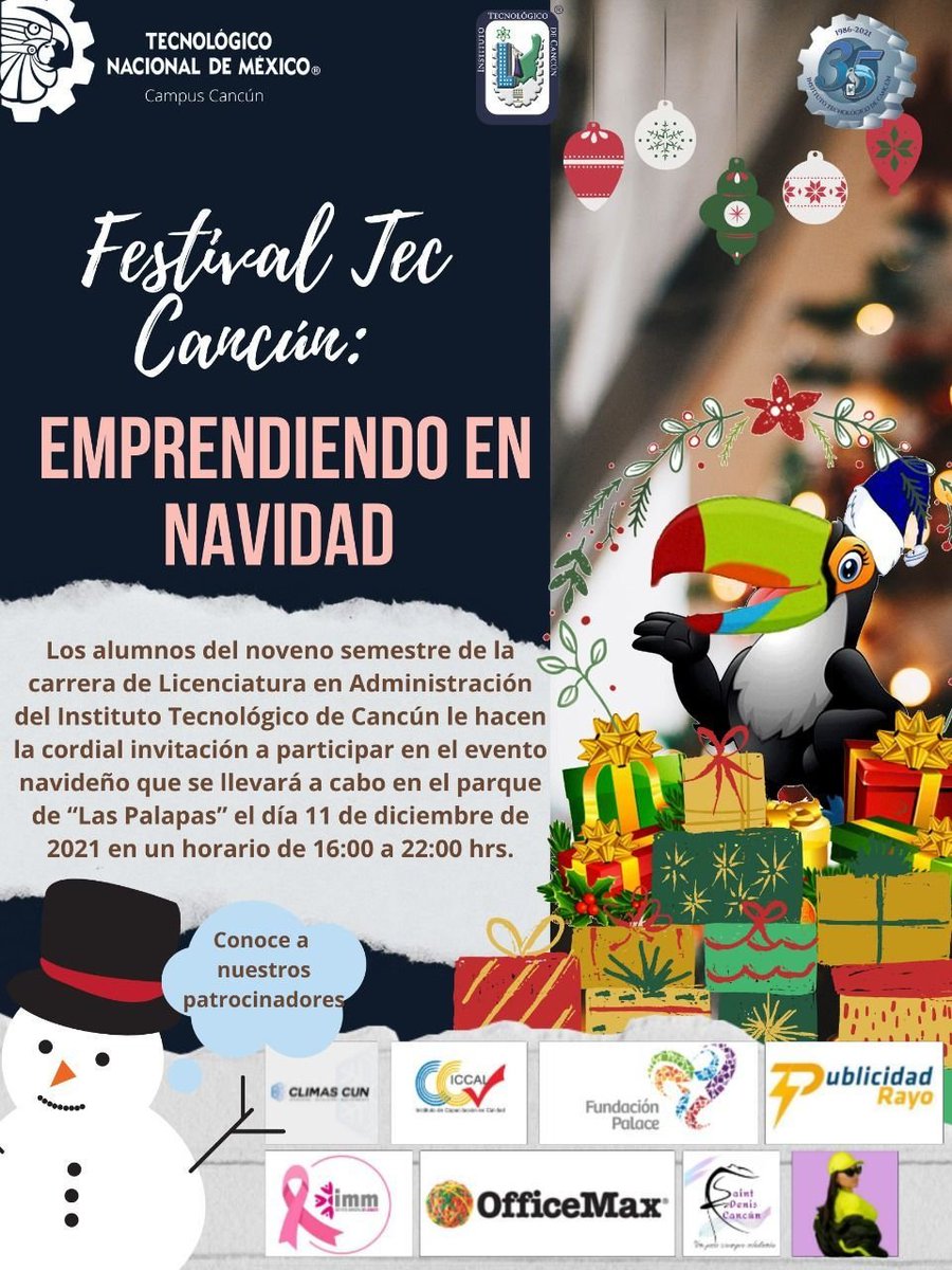 <a href="/omaralpuche/">omar alpuche leal</a> <a href="/TecNM_MX/">TecNM</a> <a href="/TecNM_Cancun/">@TecNM_Cancun</a> <a href="/EMERYMEDINA/">EMERY MEDINA</a> <a href="/MarianaVazquezE/">🌊✨</a> <a href="/SugeyCouoh/">Sugey Vargas Couoh</a> <a href="/David_RS500/">David Rodríguez de los Santos</a> <a href="/sq_andrea21/">sq_andrea</a> <a href="/IngridPuc/">Geraldynn *-*</a> <a href="/ICCAL_CANCUN/">ICCAL</a> Gran evento con sabor a #Navidad2021 <a href="/MarianaVazquezE/">🌊✨</a> <a href="/Marafer80631146/">Mafer Guerra</a> <a href="/RocioMa970428/">Rocio Maldonado</a> <a href="/AmeBric/">A M E</a> <a href="/Jfla2021/">Jennifer Lopez</a> <a href="/CesaCampusC/">CESA Campus Cancún</a> <a href="/TheAlanAlexis/">Alan Alexis Juarez 🔥</a> <a href="/FrankFloresC_/">Frank Flores</a> <a href="/pedrocam191/">pedrocam19</a> <a href="/DanielCruz_lml/">DanielCruz</a> <a href="/vas_castillo/">vas castillo</a> <a href="/pat_arsenio/">Arsenio Pat</a> <a href="/_MariaRangel14/">Maria Rangel</a> <a href="/YulietteSoberan/">Yuliette Soberano</a> <a href="/StffLzm/">Stfflzm</a> <a href="/AnestosoCristel/">Cristel Anestoso Fernandez</a> <a href="/LitzyGmezA/">Litzy Gómez Anestoso</a>