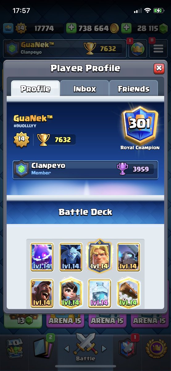 clash royale game freezes when looking at ladder