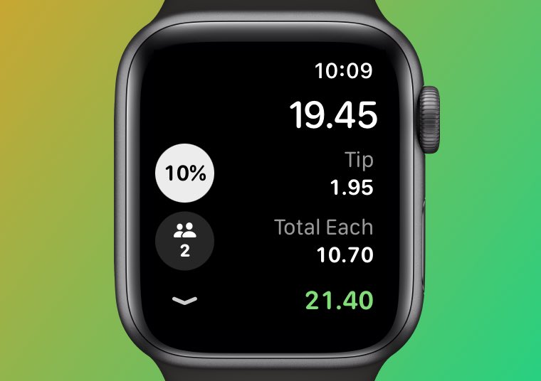 pluslyapp's tweet photo. Plusly 1.3 is now available! Featuring a tip calculator and a fresh design. #AppleWatch https://t.co/FfY8Ucdmm9