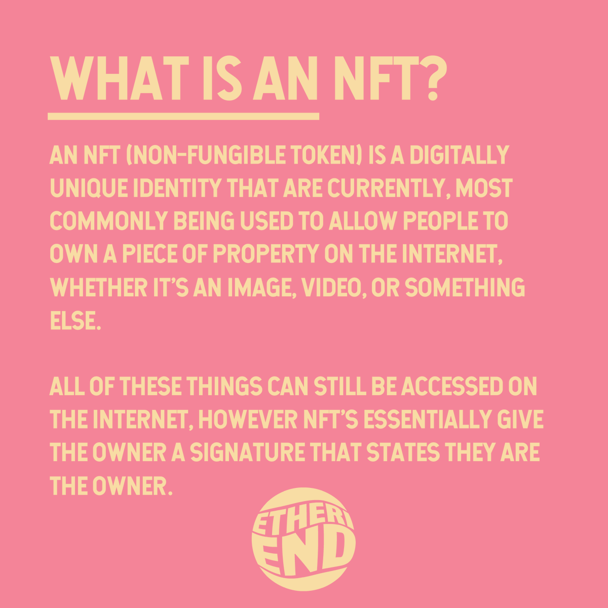 etheriend's tweet image. Confused on what this page is about? Take a look at these info sheets to get a better idea of what Etheriend is trying to accomplish. #antinft #saynotonfts #banallnfts #etheriend #ArtistOnTwitter #art #activism