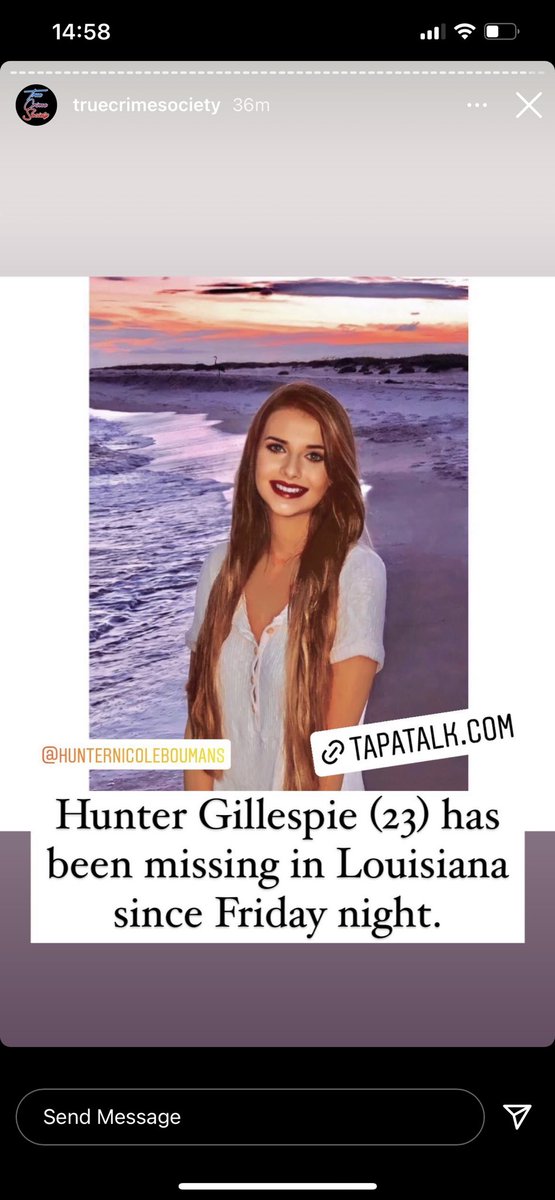 tobifromtexas's tweet photo. PLEASE HELP FIND HUNTER!!!! Last seen in Louisiana but grew up in southeast Texas!!
She was last seen leaving her residence in Forest Hill, LA on Friday night at approximately 11pm in a 2016 Dodge Challenger black in color bearing LA license plate 784 EEC. #helpfindhunter https://t.co/6EYamTROdn
