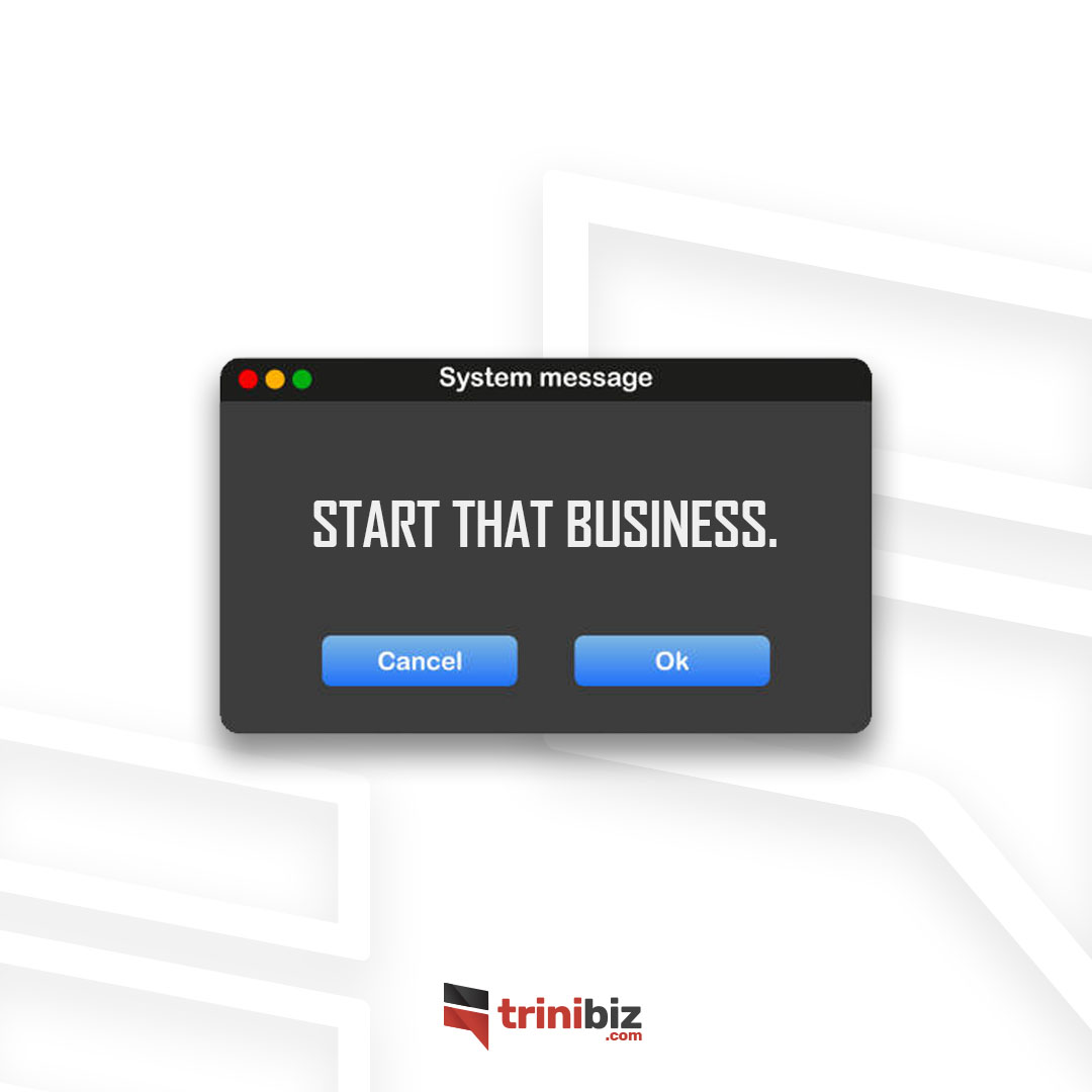 Trini_Biz's tweet photo. Have you started?
Leave a comment with the name of your business and the year it was started.

Tag someone who should see this. 
.
Follow TriniBiz for the latest business news, listings, products, and services. 
#business #smallbusiness #entrepreneur #trinidadandtobago #trinibiz https://t.co/xPZ4h64sWK
