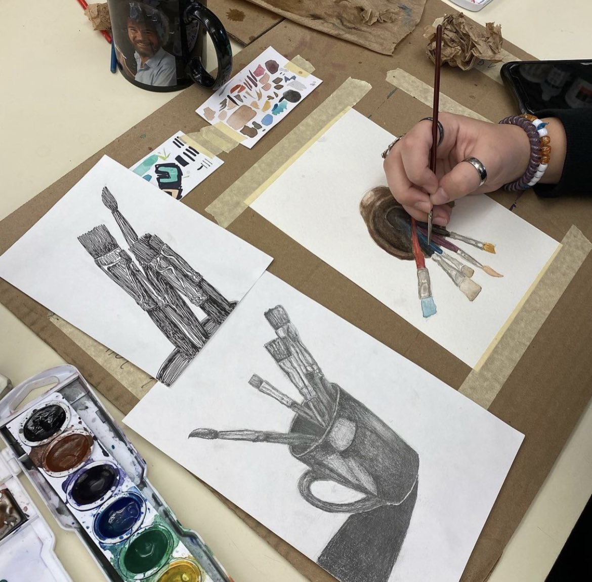 SenecaArt's tweet photo. Mrs. Nash’s freshman are absolutely CRUSHING their observational drawing unit! Love to see it! https://t.co/5EYO1oSRW3