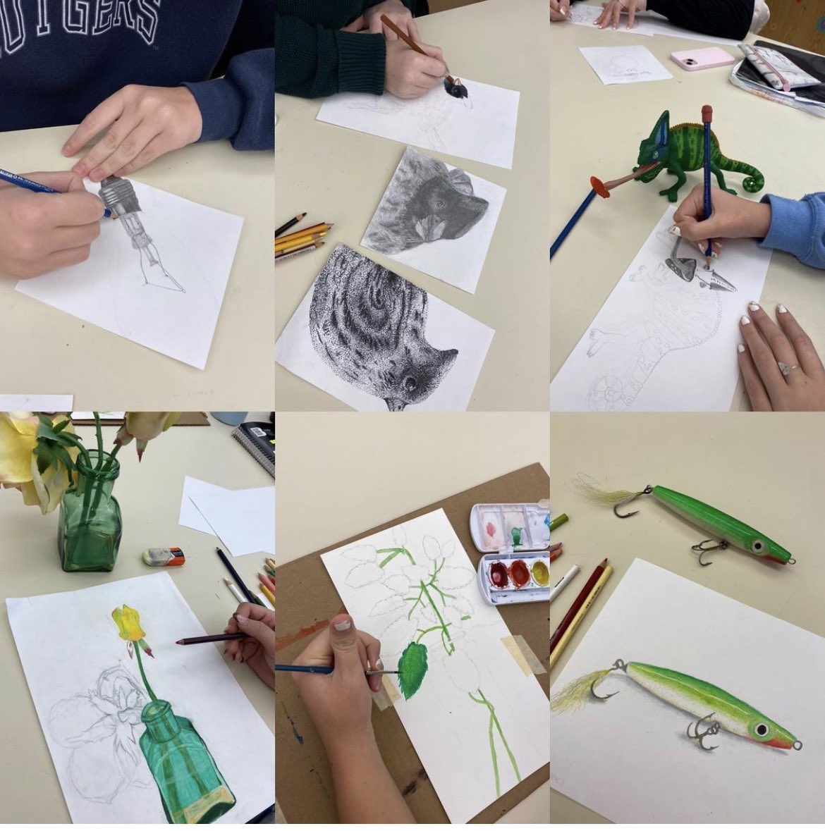 SenecaArt's tweet photo. Mrs. Nash’s freshman are absolutely CRUSHING their observational drawing unit! Love to see it! https://t.co/5EYO1oSRW3