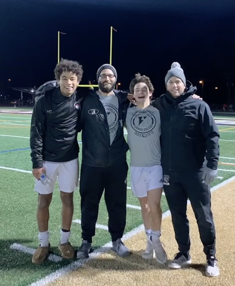 HMHSBoysSoccer's tweet image. Loved every second of watching these two play soccer! Two great players and GREAT people. Guys like Chich &amp;amp; Auden and our entire team this year make the HMHS athletics experience so special…Thanks for everything boys! Fun times watching CC vs TCC at Deptford High tonight