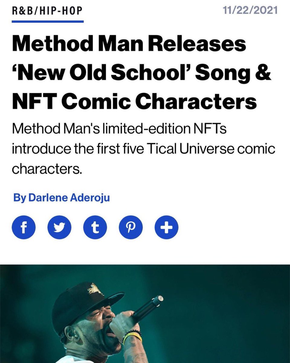 TicalUniverse's tweet photo. GOOD READ @billboard https://t.co/fKMw1jTIxe

https://t.co/GSnk1ggXYy #TICALUNIVERSE #TICALWORLD  #TICALATHLETICS #TICALOFFICIAL #NFT #NFTCOMMUNITY #IRONLUNG #TICAL #METHODMAN #JOHNNYBLAZE #HOTNIKKEL #HIPHOP #DAPPERLABS #ONFLOW #BLOCKCHAIN  #ART https://t.co/ckdDlnKLJc