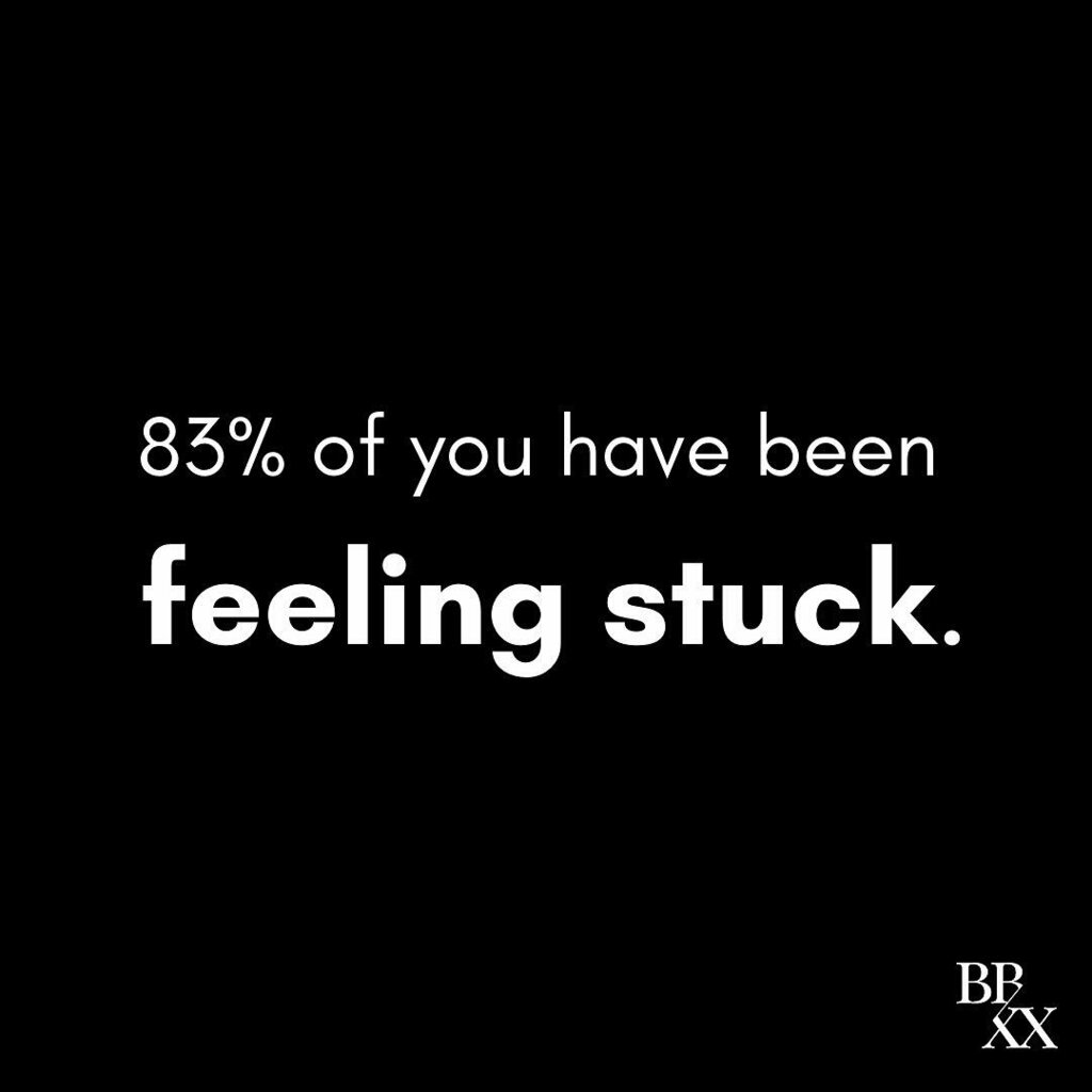 bbxx_world's tweet photo. In a recent poll, 83% of you said you’re feeling stuck! You’re far from alone. 

What exactly does feeling stuck look like?? 

Feeling stuck can look like:

👉 Really wanting something—a new job, relationship, or improved health, for example—and then … https://t.co/d4D5HXrgT3 https://t.co/Ub5epp2jUc