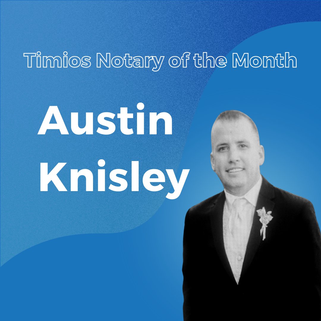 TimiosInc's tweet photo. Timios is proud to have such a strong notary community. We thank you for choosing to be a part of the Timios signing agent team. Check out Timios Notary of the Month, Austin and his journey with Timios on our blog.
#NotaryKnowHow #notarypublic https://t.co/umWvvJouOU