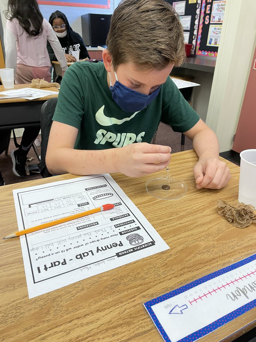 Learning about the scientific method with our Penny Lab!