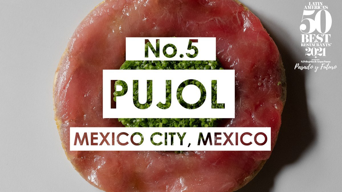 FoodandTravelMX's tweet photo. ¡Felicitamos al chef @enriqueolvera y a su equipo por posicionar a @pujolrestaurant en el número 5 de los #LatAm50Best Pasado y Futuro! #CDMX https://t.co/FpDLQw8s1w