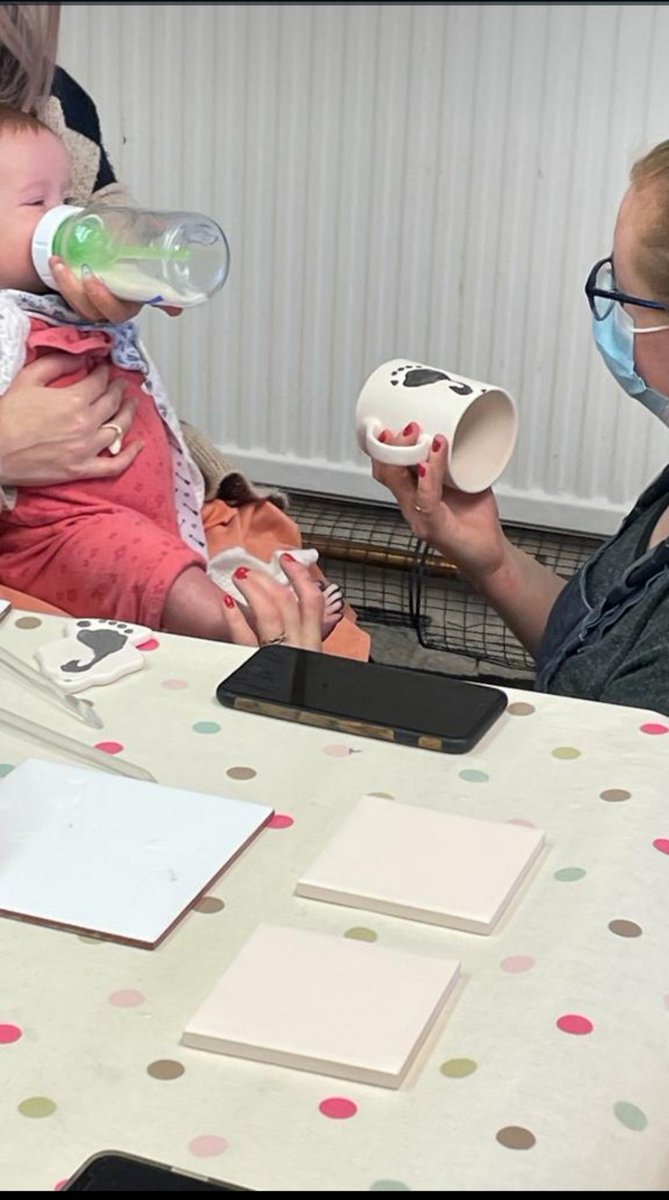 NCT_SAE's tweet photo. Check out some pictures from our Bumps and Babes pottery session @NCT_SAE. Thank you to everyone who attended the session, Genevieve's Gallery and our lovely volunteers for organising this. All photos taken with consent #pottery #Christmas #memorable #bumpsandbabies #ThankYou https://t.co/1ZupPyJol3