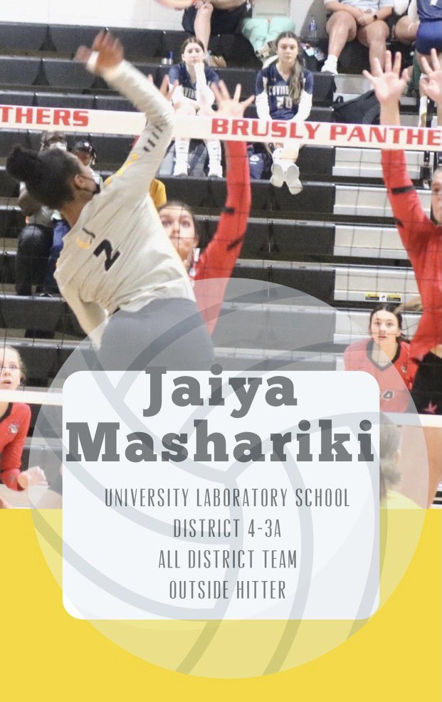 The best honor I have received all year! 🏐💛🖤 🏐 I am so thankful. Sophomore season has ended but club season is here! #nodaysoff  <a href="/UHScubathletics/">UHS Athletics</a> <a href="/redstormvball/">Red Storm Volleyball of Baton Rouge</a>