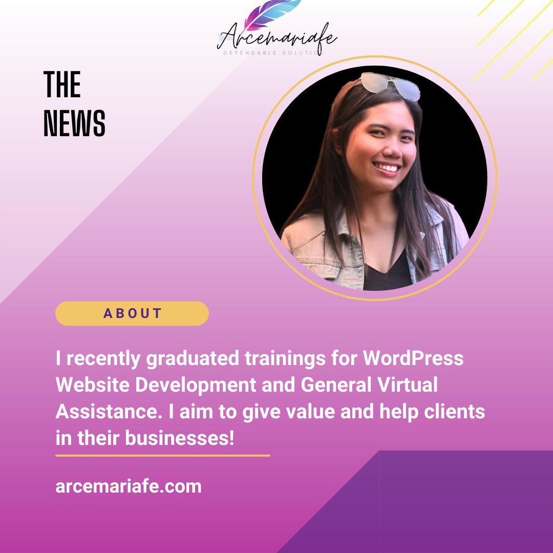 arcemariafe's tweet photo. Do you want to hire an independent contractor who is well-trained in WP Web Development who can do the backend stuff for you? I am here to help you grow your business!😉  Visit https://t.co/9BdwStEcKR!!#WP#web#VA #backend#support#data#stat#maintenance#tools#value#biz#wfh https://t.co/ioIOPXogAZ