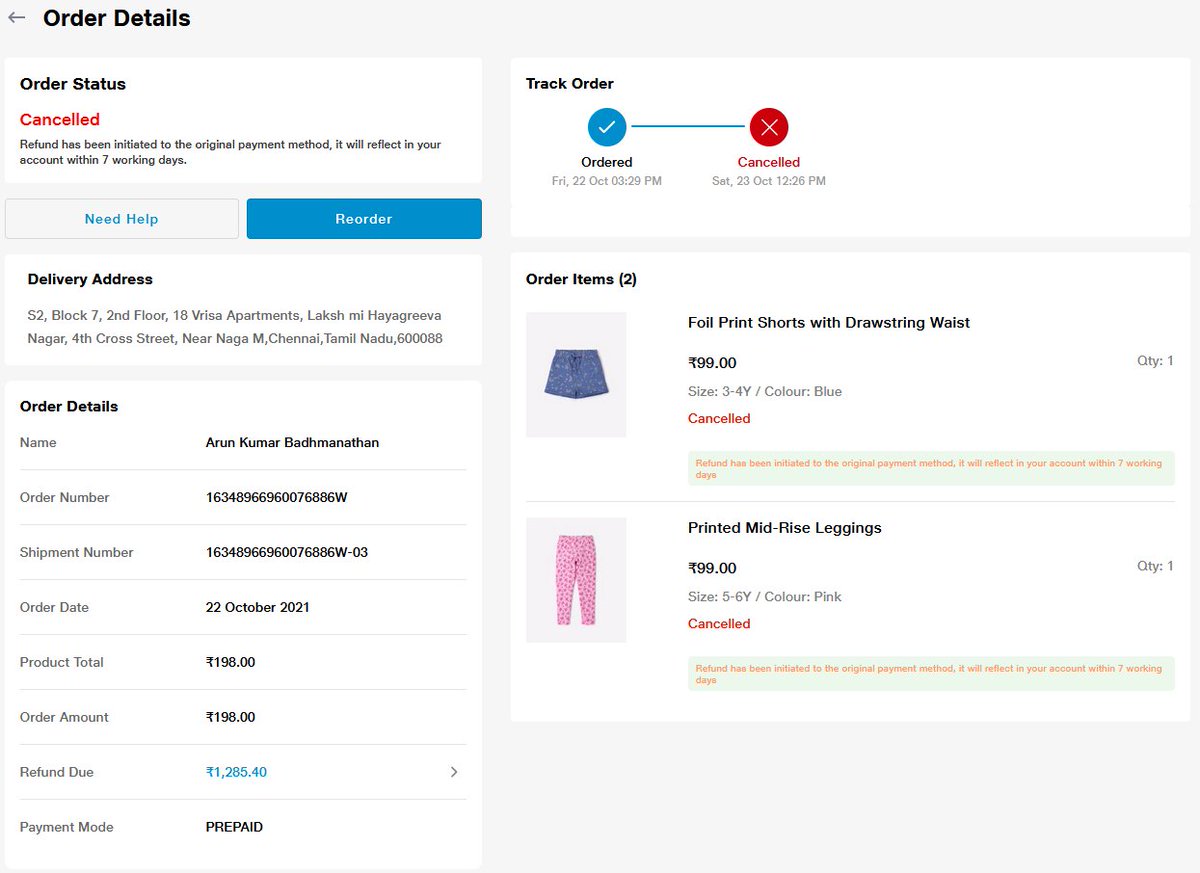 tweetarunb's tweet photo. @JioMart is a complete cheaters, i have a order placed for 3.5k+ and they had refunded only 30% as spitted transaction and the remaining amount i am still not getting it, its been 2 months and been cheated nicely. planning to go to consumer court with evidence, #saynotojiomart https://t.co/pwIlnX0dgm