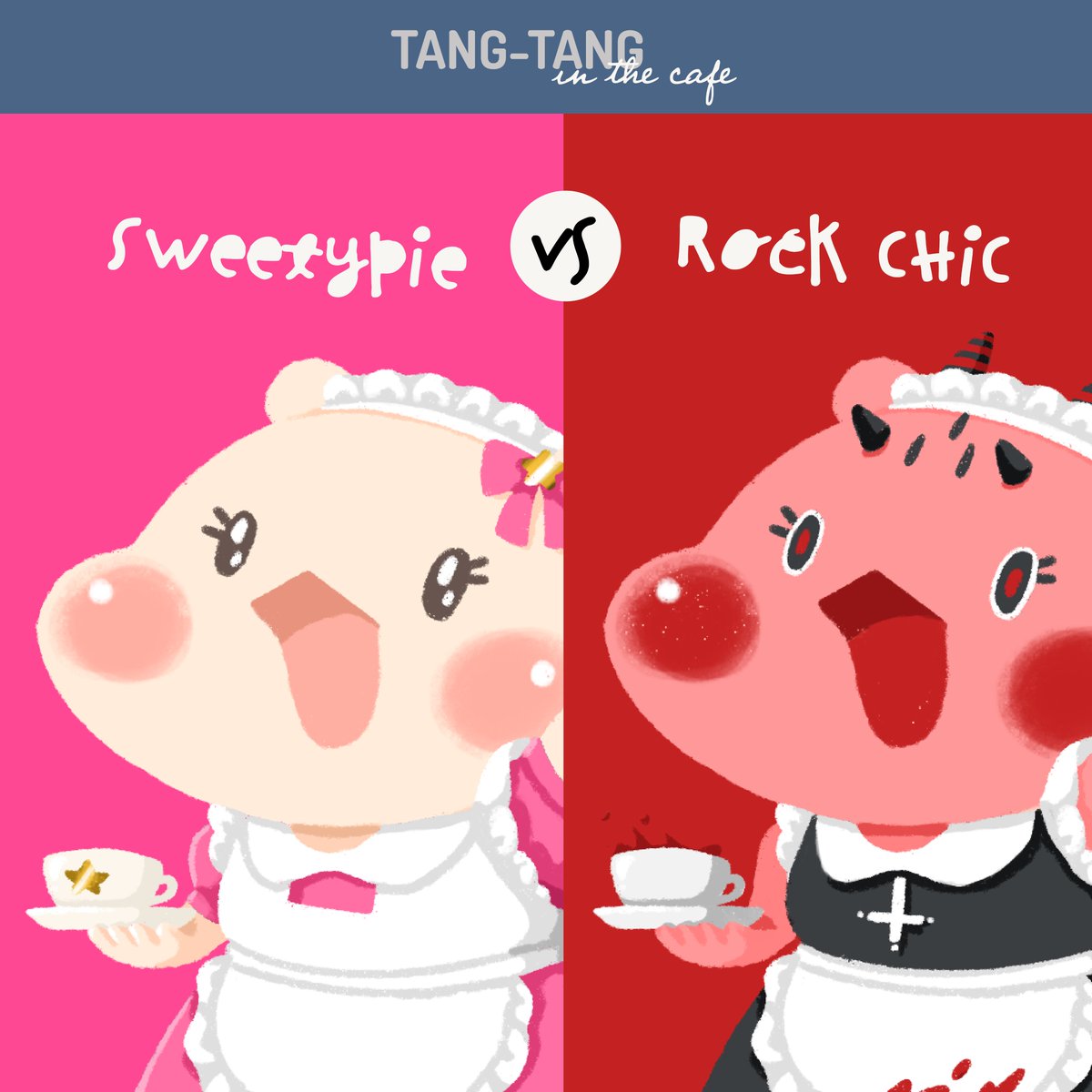 ✨ TONIGHT SPECIAL ✨

Who will you choose?
Sweetypie / Rock Chic

เป็นคุณจะเลือกใครนะ? 
สายหวาน / สายร๊อค 

─ 🐹☕️ ─

✦ DROP 9PM G+7 (3ทุ่มนะเฟ้ย) 
✦ #666Friday #Vangoat 
✦ #opensea #NFTpolygon
🔗 opensea.io/collection/tan…

More info. → tread