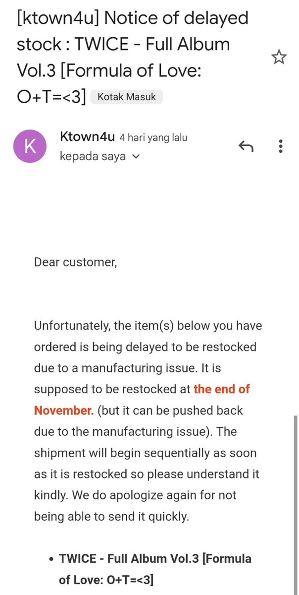 Zukostore's tweet photo. (INFO)

ADA DELAY YA DARI PABRIKNYA SAMPEK AKHIR NOVEMBER https://t.co/EjMZ2tYC7z