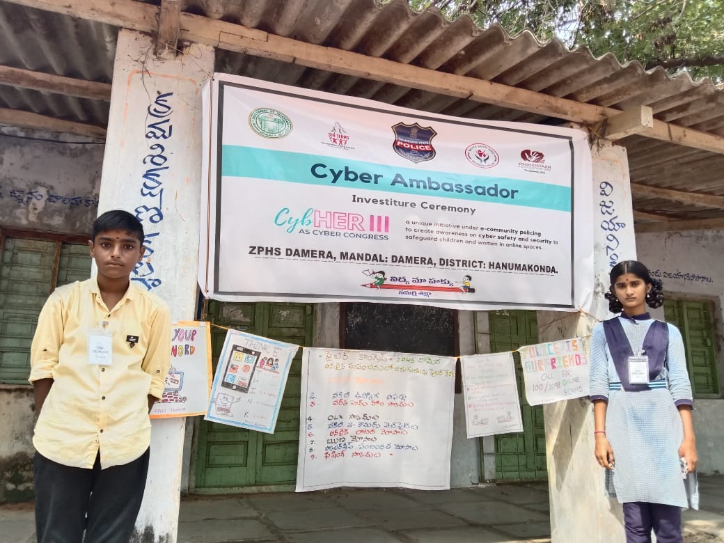TelanganaCOPs's tweet photo. Young students taking charge as #CyberCops. We call them #CyberAmbassadors.
Taking the responsibility of creating #SafeCyberSpace, at their provinces as a #CitizenPolice. 
#PoliceOfficers are attending everywhere this 'investiture ceremony' of #CyberCongress.
By @ts_womensafety https://t.co/mxM18OY4mI