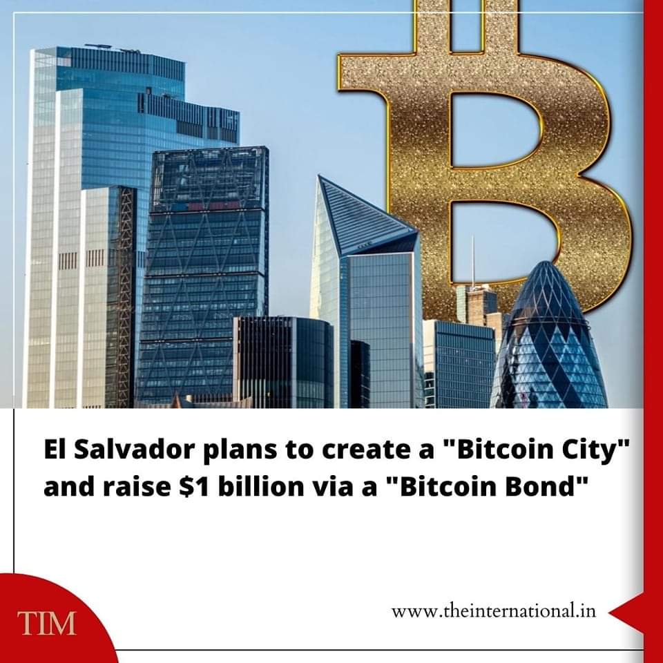 TIMOFFICIAL94's tweet photo. El Salvador plans to construct a "Bitcoin City" near a volcano that will be funded by the crypto currency, the
country's President Nayib Bukele announced recently. @Bitcoin
@cryptocom @blockchain @ElSalvadorTimes @nayibbukele @dogecoin @Shibtoken @bitcoinnews @BitcoinMagazine https://t.co/UoH7d2DkgK