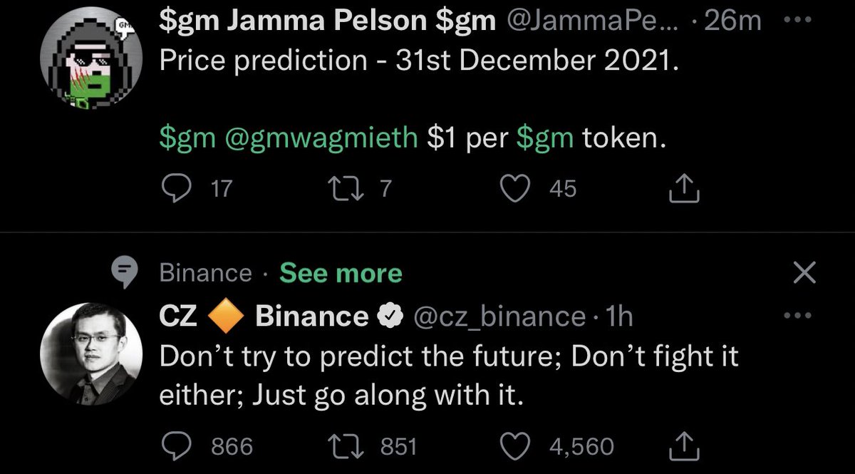 gm, don’t fight it, just go along with it.