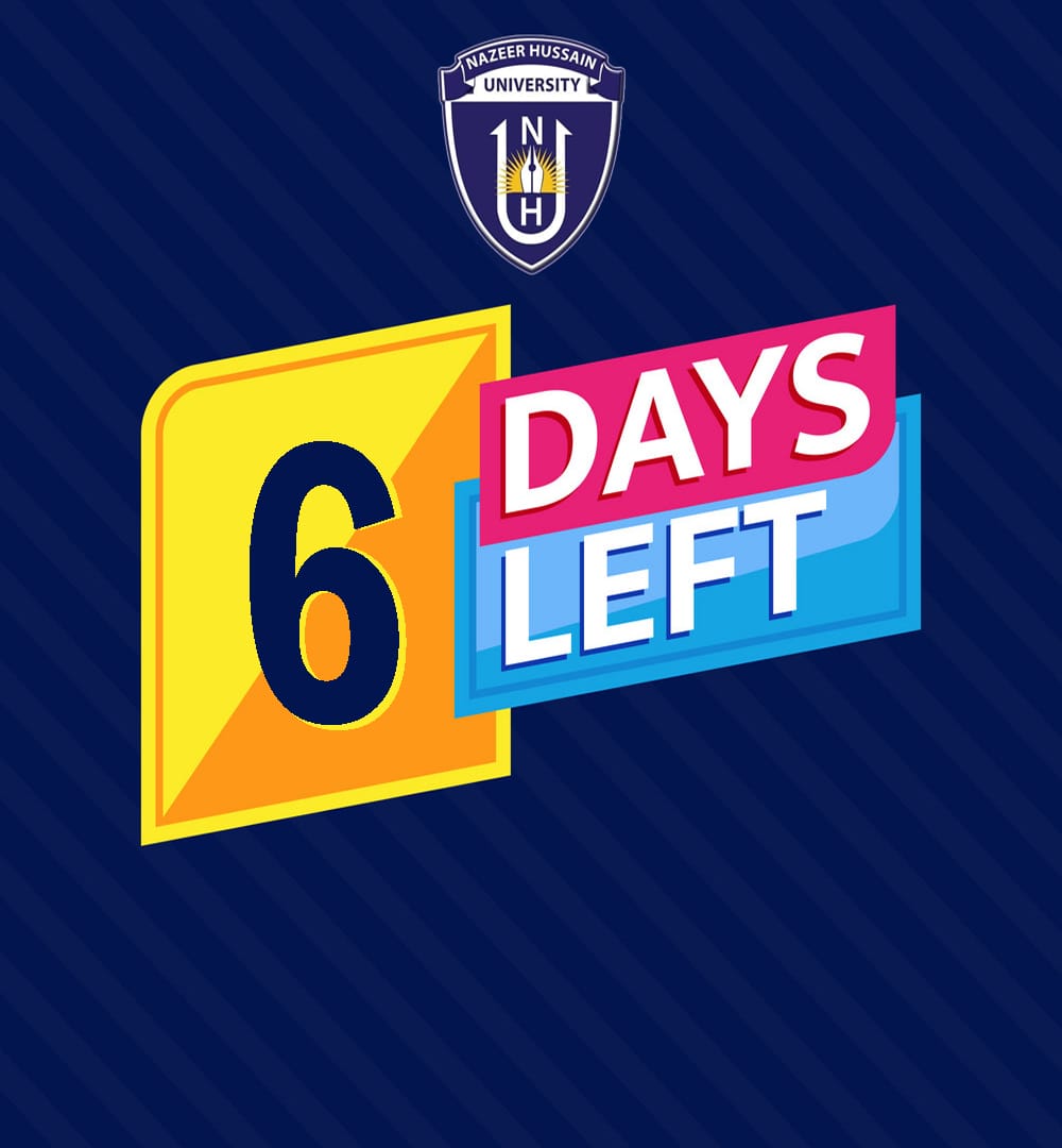 nhukarachi1's tweet photo. Brace yourself for the most awaited events. 
Just 6 days left!
#NHU #studentweek #itsfuntime #NazeerHussainUniversity #nhuEvents https://t.co/wuBj2RxQbg