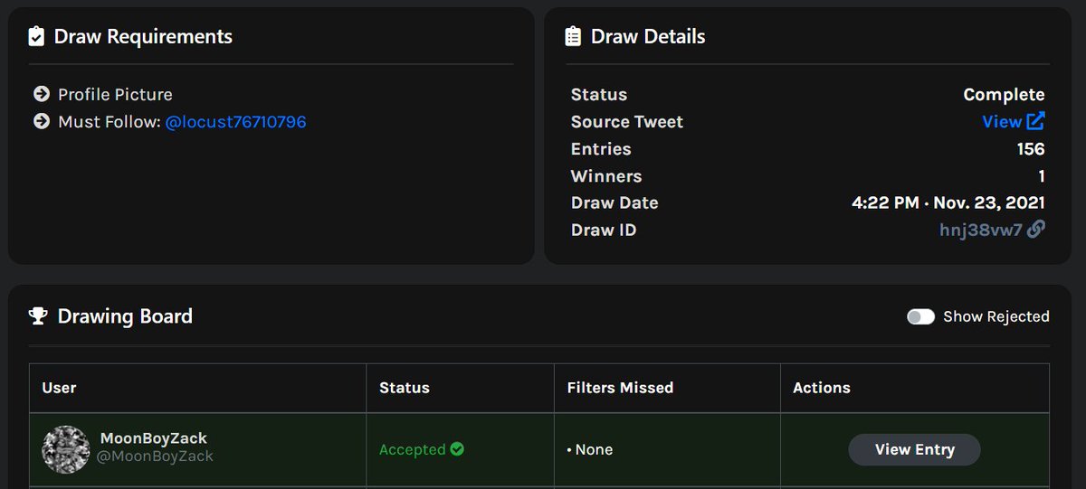 Congratulations <a href="/MoonBoyZack/">Zack</a>! You are so lucky haha i see that 1/1!! I will DM you!