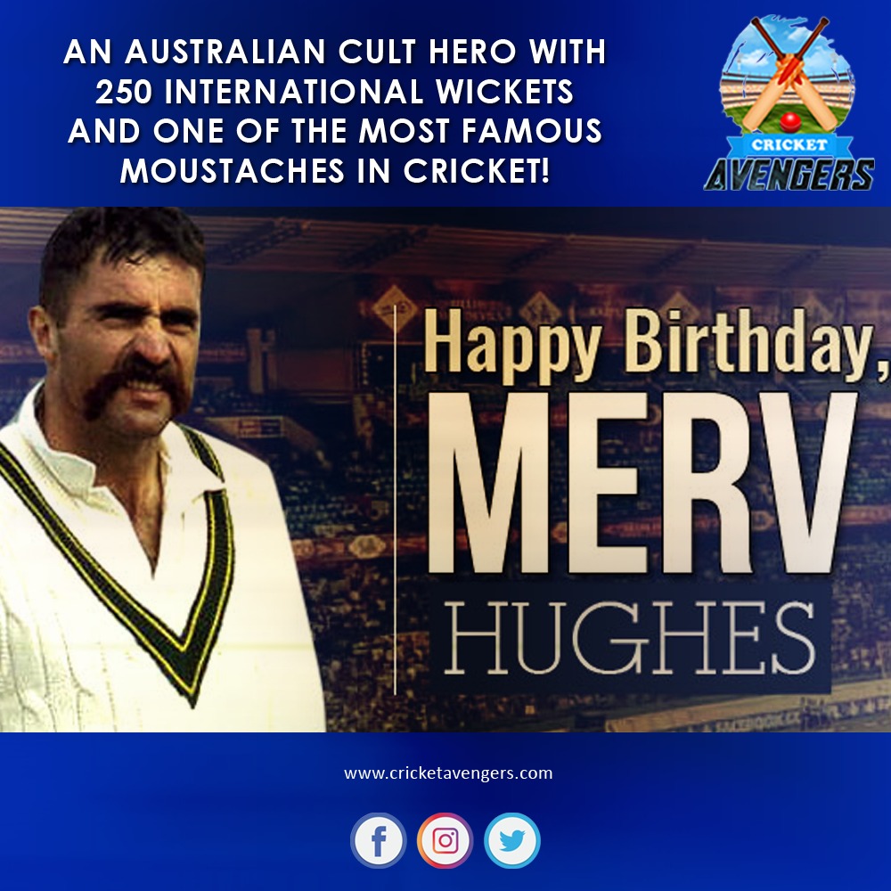 The greatest moustache in cricket history? Happy birthday, Merv Hughes! 