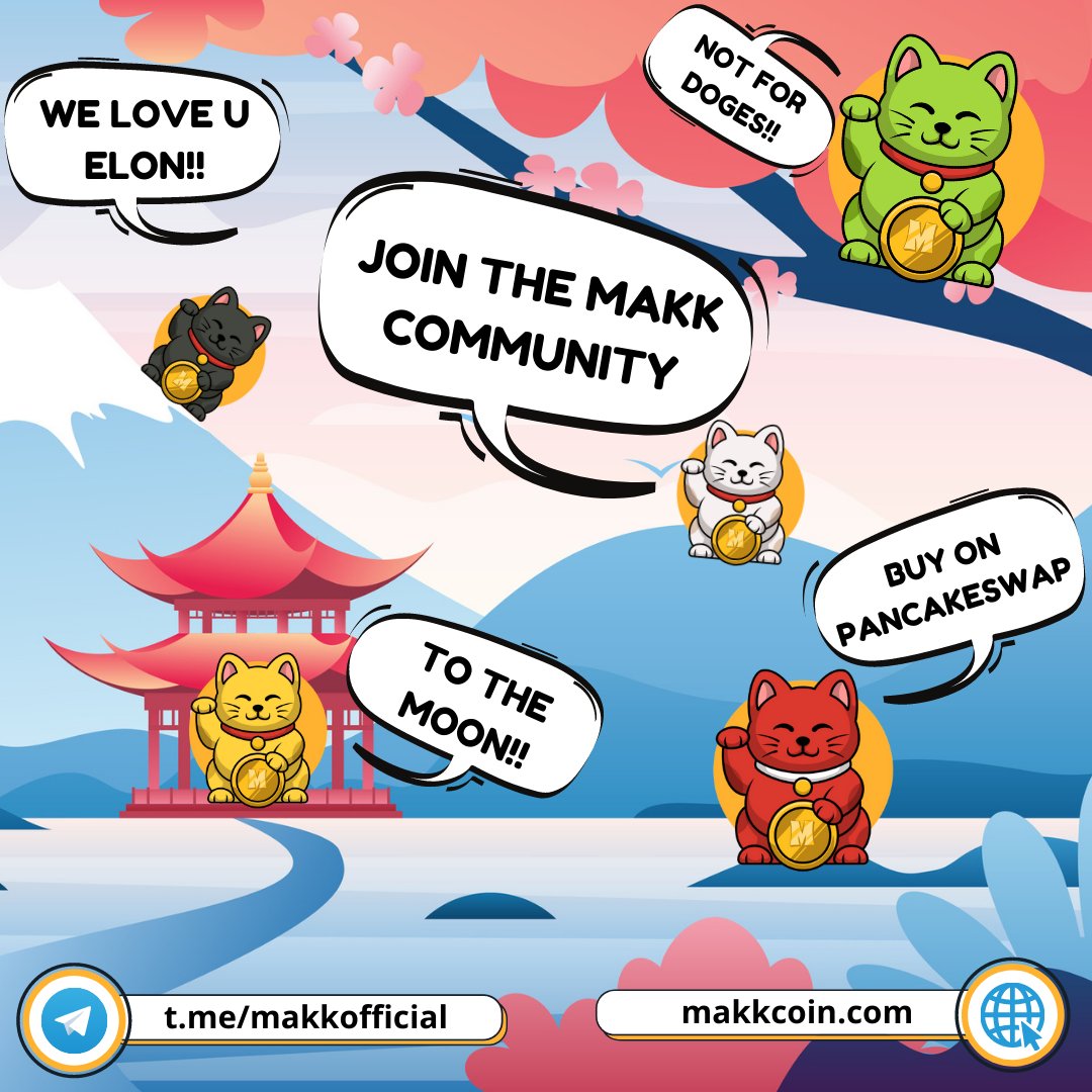 Makkcoin's tweet photo. Missed #SHIB? Missed #DOGE? 

Don't worry, $MAKK has arrived and is growing strongly, with strong MAKKeting and an exciting roadmap!!

Coming SOON:
🚀 Unique NFTs
🚀 Makk Casino Whitepaper

Use your MAKK exclusively to play and earn rewards #makk #casino #makkdaddy #notfordoges https://t.co/TWCLv3B25J