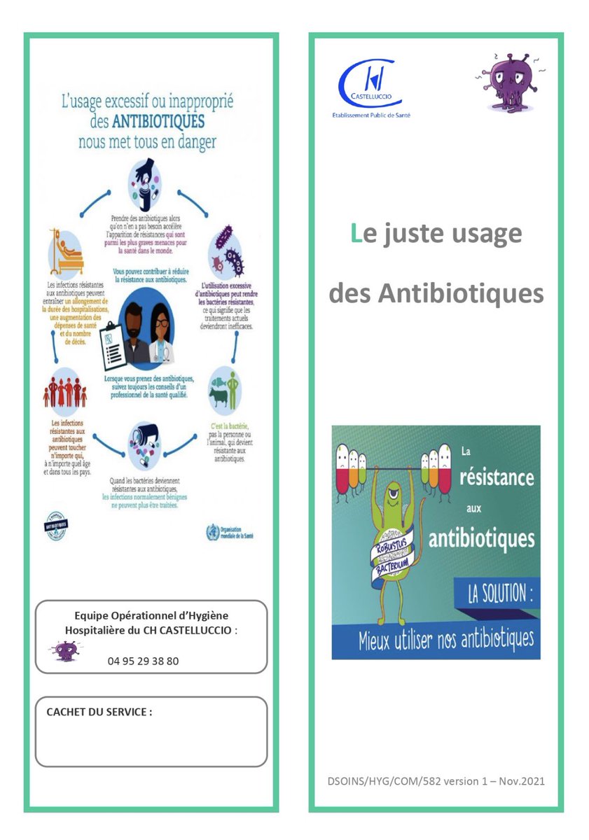 CHCastelluccio's tweet photo. #SemaineDeLaSécuritéDuPatient #SSP2021 L’#EOHH du @CHCastelluccio vous propose toute la semaine une série de document. Aujourd’hui le juste usage des #Antibiotiques n’hésitez pas à partager ⤵️⤵️ https://t.co/vW04qdserT