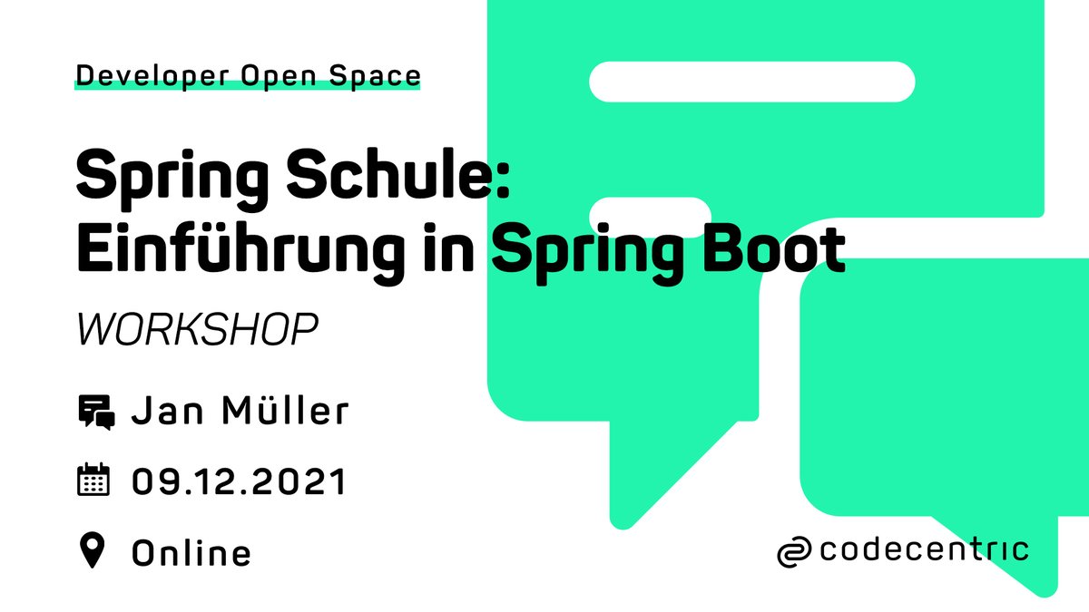 codecentric's tweet photo. Spring – bald 20 Jahre alt und immer noch relevant! @_devpie_ gibt euch in seinem Workshop auf der @devopenspace die Möglichkeit, das Framework hands-on kennenzulernen: https://t.co/HwpuHjcOwx

#springboot #springbootworkshop #devopenspace #itworkshop https://t.co/CYdZaWTVWy