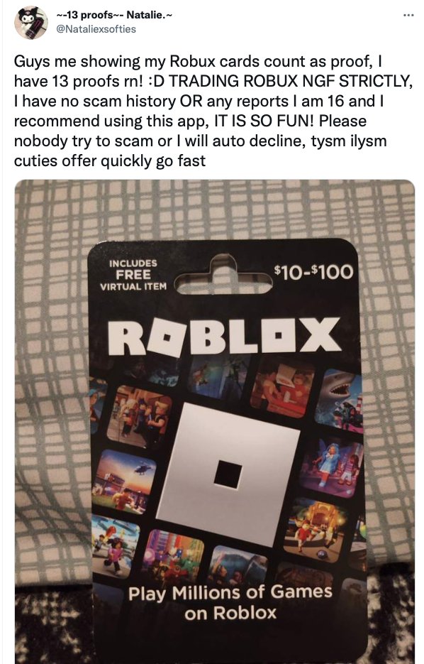 Guys these free robux are scams