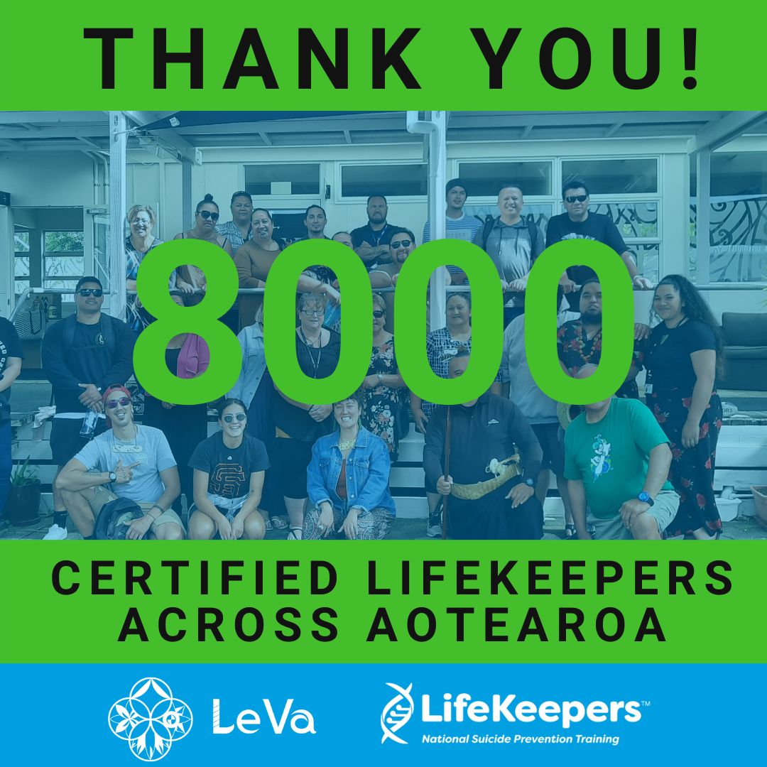 LeVaPasifika's tweet photo. We did it! We are so excited to announce that we now have over 8,000 certified #LifeKeepers across Aotearoa New Zealand.
If you haven’t yet, register for your FREE account at https://t.co/0TjrjPNjDt and enrol in LifeKeepers e-Learning. https://t.co/B3UrYh2URd