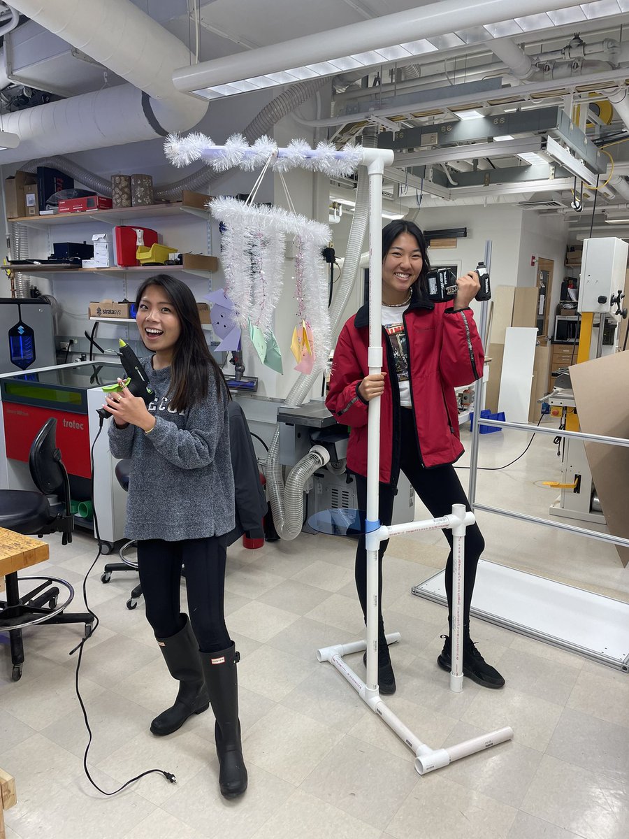 emqian's tweet photo. In the makers space putting in work for our Campus school project. Shoutout to Kevin @kevqbc #BuiltWithProfG #PhysComp @gallaugher @angiesaggers https://t.co/DhK7GfNfF1