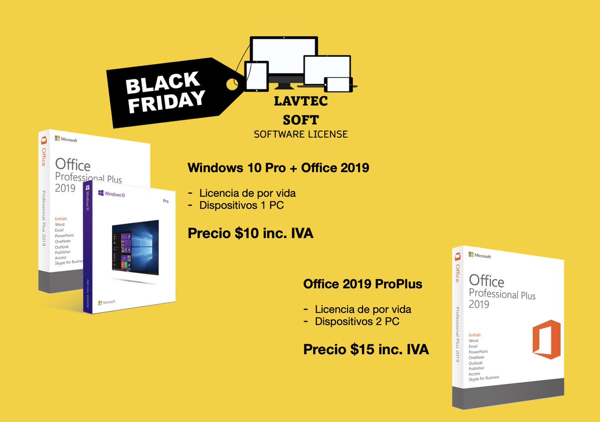 El BLACK FRIDAY empezó en LAVTEC SOFT.

Desde el martes 22 al viernes 26 de noviembre. Descuentos en Software 100% ORIGINAL

Precios de locura 🤪

Información ℹ️ wa.link/zsb9xf