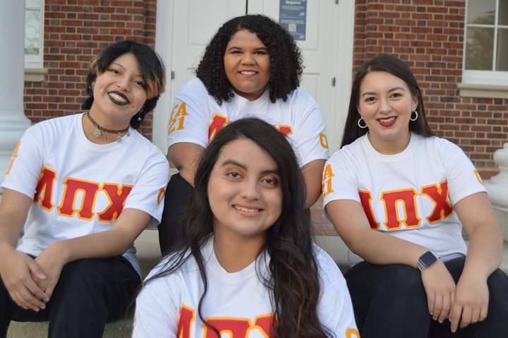 Omicron_LPC's tweet photo. Please join us in welcoming the Omicron Chapter’s Fall 2021 Intake Class of Latinas Promoviendo Comunidad/Lambda Pi Chi Sorority, Inc. 
Kaylee Velasquez (H.Kotemali)
Miryam Ramirez-Jimenez (H.Rba’illë)
Lucia Pastor (H.Deiasati)
Noelly Abreu (H.Yulinasi) 
❤️💛🖤🤍🎊 https://t.co/qnvFvRIh3U
