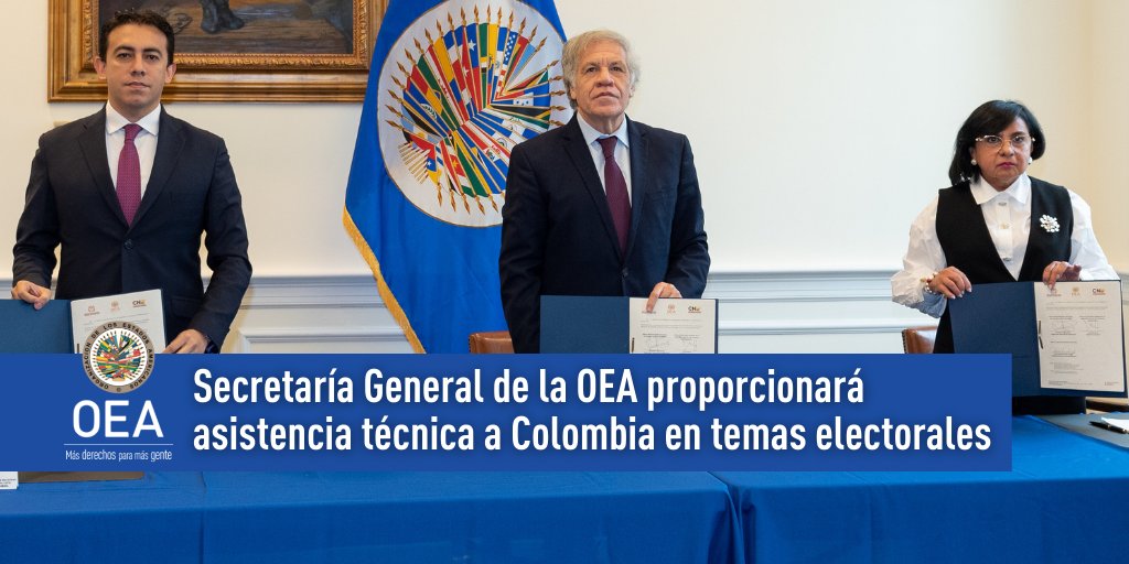 OEA_oficial's tweet photo. Secretaría General de la #OEA proporcionará asistencia técnica a #Colombia 🇨🇴 en temas electorales

📰 https://t.co/5GN0UmFzpC https://t.co/uY7d6xPNsy