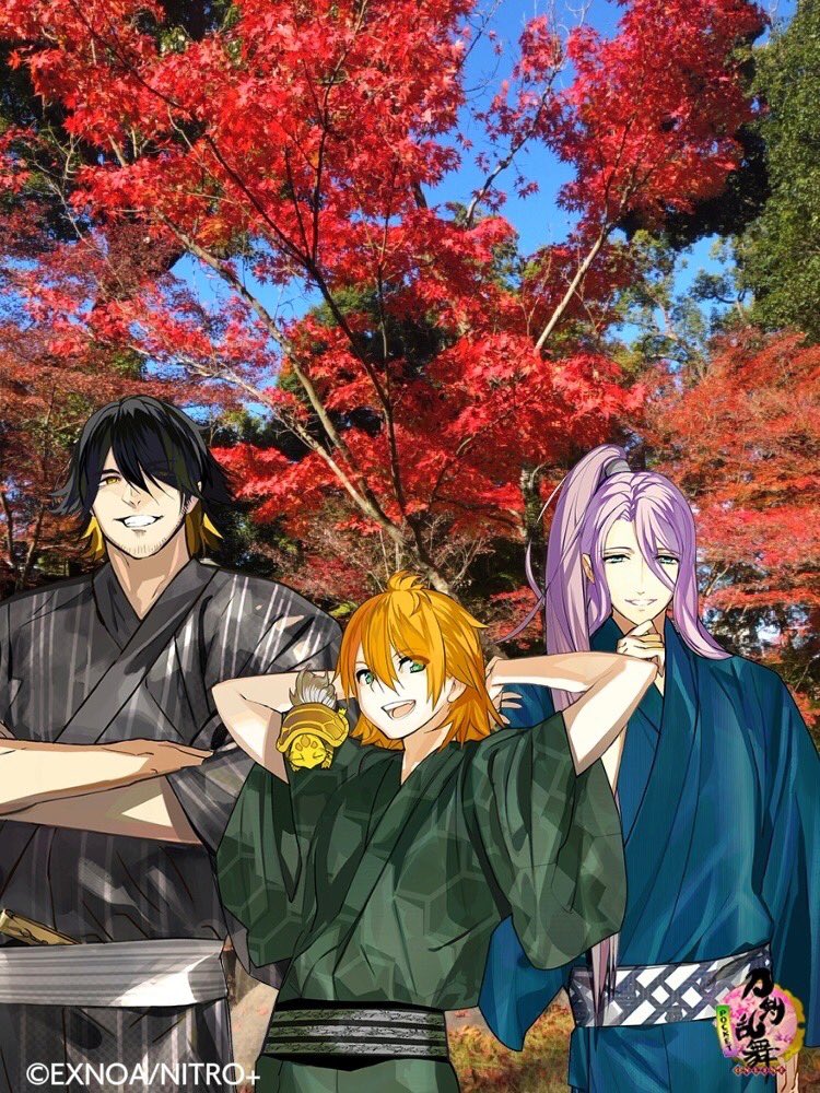 「いい天気!🍁もだいぶ赤くなってきた🐯🐝🐢 」|eriyamaのイラスト