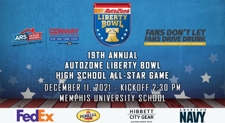 Blessed to be named to the Liberty Bowl High School All Star  Game <a href="/CBHS_Football/">CBHS Football</a> <a href="/CSmithScout/">Chris Smith</a> <a href="/johnvarlas/">John Varlas</a>