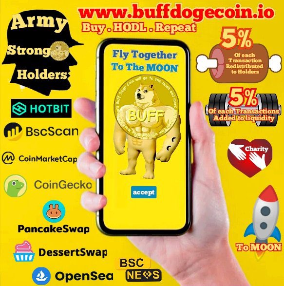 The evolution of the online economy:
Pay to play.
Free to play.
Play to earn.
Next step: Play to earn Buff Doge Coin? 🤔

#BuffDogeCoin
#buffdogecoinarmy
#Crypto 
#cryptocurrency 
#memecoins
#NFTs 
#GameFi