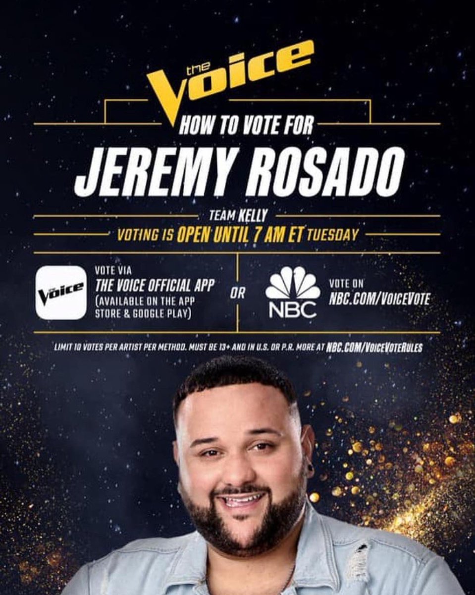 Please vote for me! Voting is open NOW AND ENDS AT 7AM EST! You can vote 10 times on the Voice App and the website!