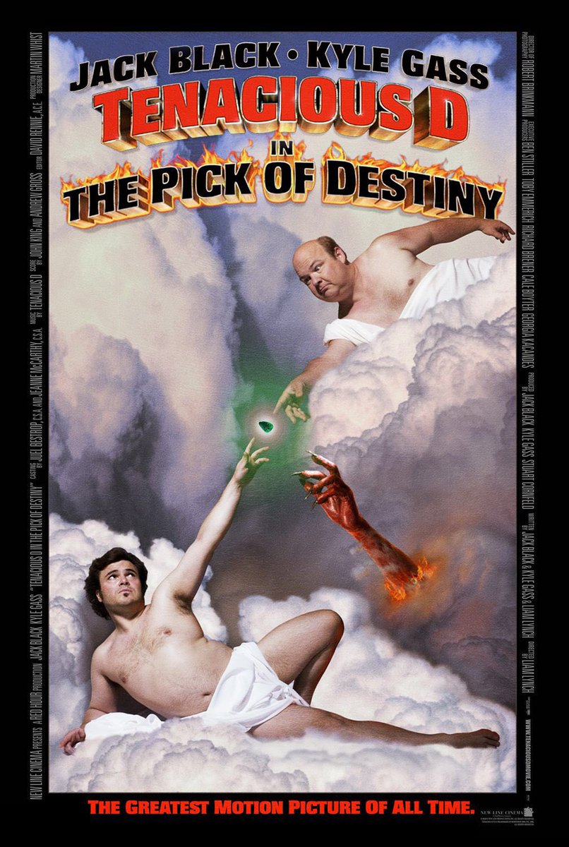 FilmNewsNos's tweet photo. 🎬MOVIE HISTORY: 15 years ago today, November 22, 2006, the movie ‘Tenacious D in The Pick of Destiny’ opened in theaters!

#JackBlack #KyleGass #TenaciousD #DaveGrohl #JRReed #RonnieJamesDio @RedHourBen #PaulFTompkins #TimRobbins #JohnCReilly #MeatLoaf #ColinHanks #AmyAdams https://t.co/4hZooc4zYS